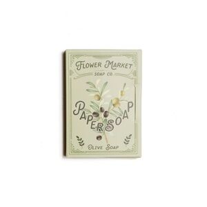 Flower Market Olive Paper Soap